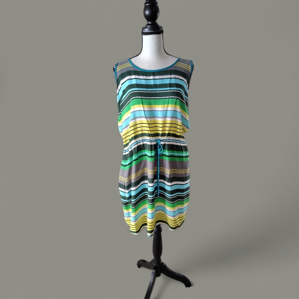Banana Republic Striped Tie Waist Dress